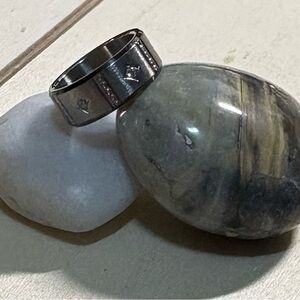 Silver Ring with Star Accents